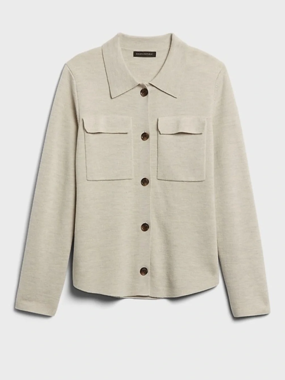 Banana republic sweater shirt jacket merino wool